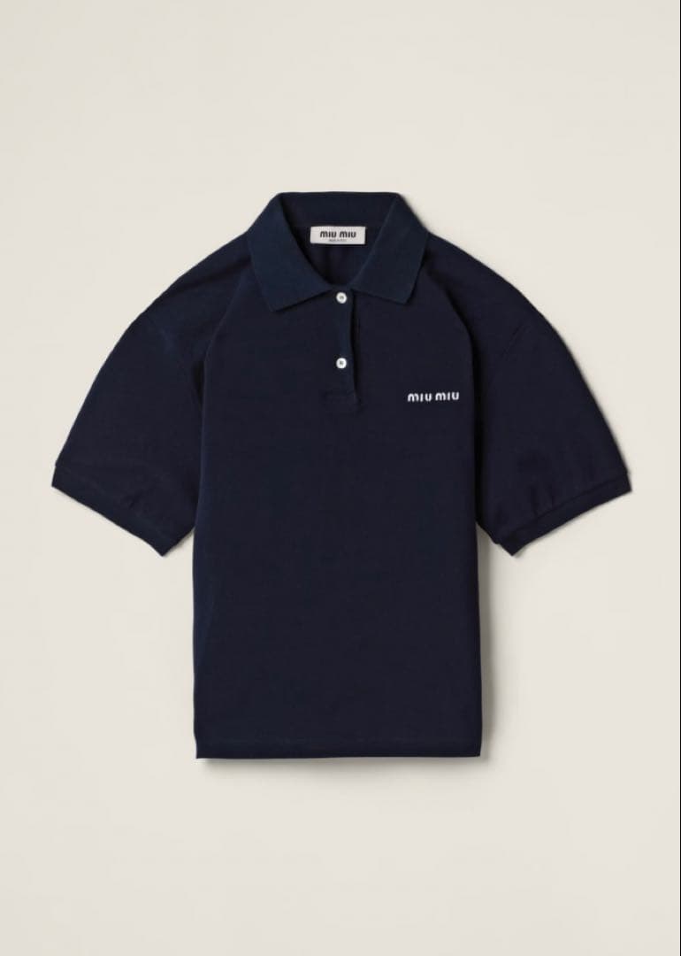 ミュウミュウ(MIU MIU) コットンピケ ポロシャツ XL