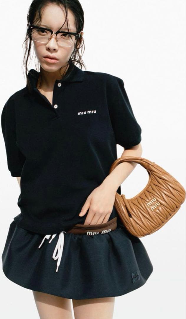 ミュウミュウ(MIU MIU) コットンピケ ポロシャツ XL