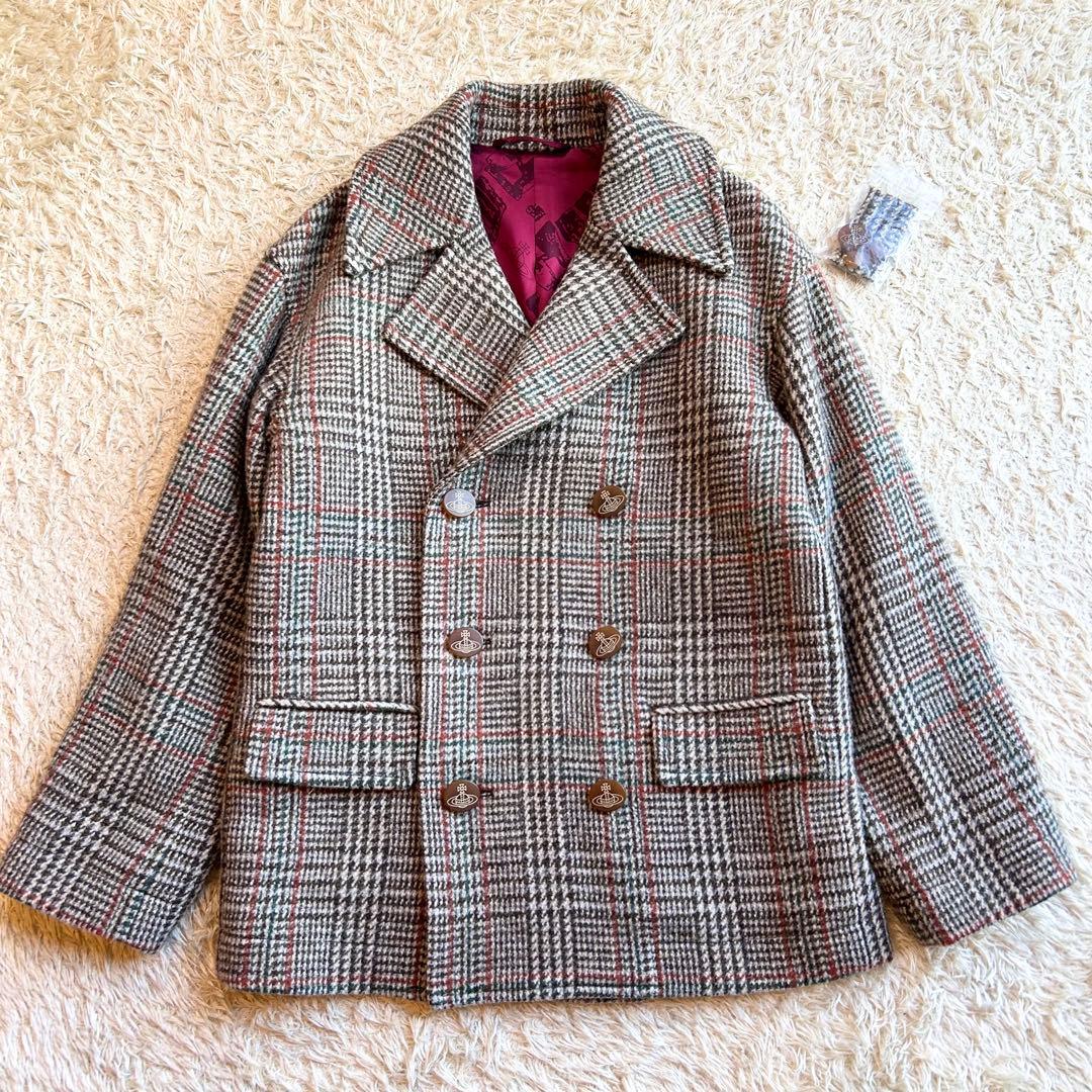 め*か様 【未使用級✨️ヴィヴィアンウエストウッド】 チェック コート オーブ