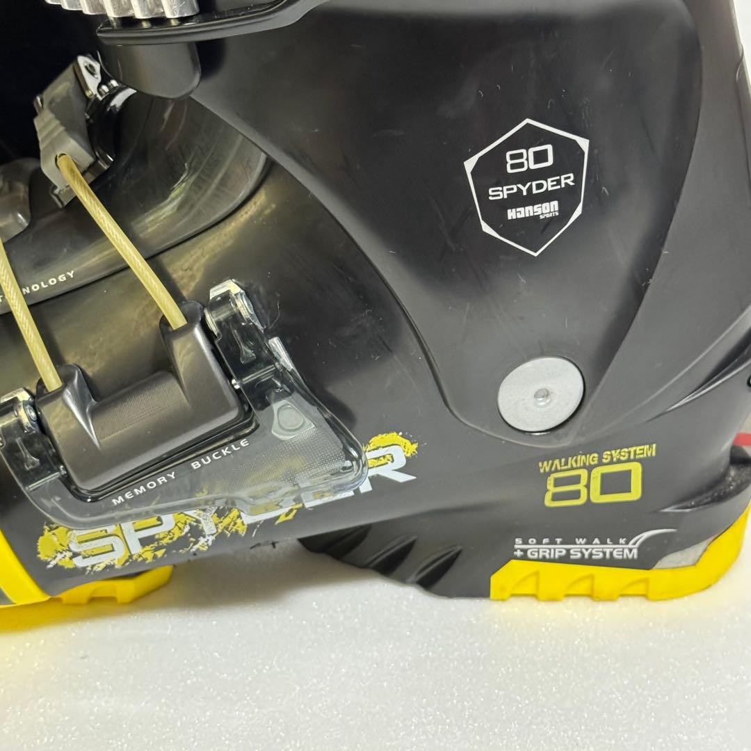 27-27.5cmHanson Spyder 80 スキー靴 ブラック/イエロー