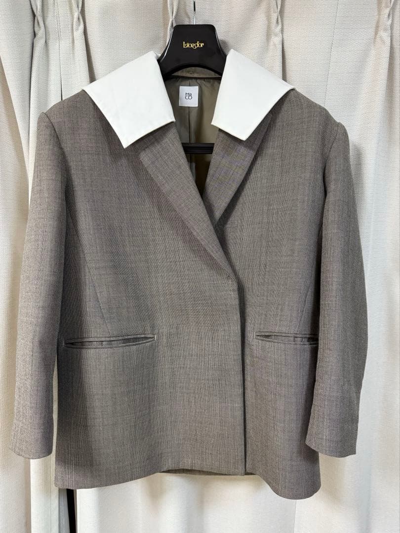 【MaCO 】セーラーカラー テーラードジャケット つけ襟 オーバーサイズ