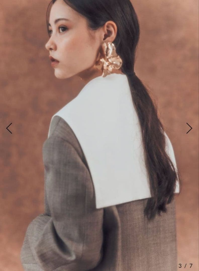 【MaCO 】セーラーカラー テーラードジャケット つけ襟 オーバーサイズ