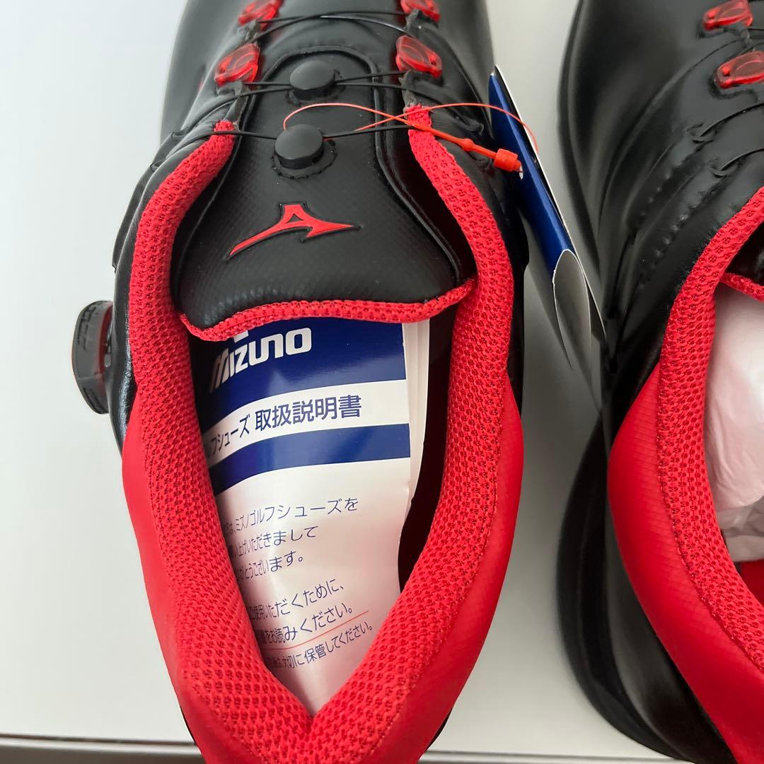 Mizuno BOAシステム ゴルフシューズ ブラック/レッド
