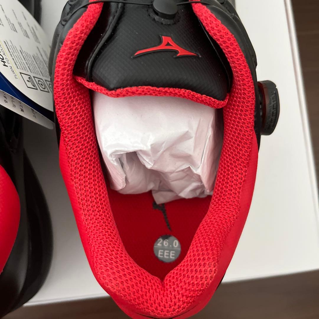 Mizuno BOAシステム ゴルフシューズ ブラック/レッド