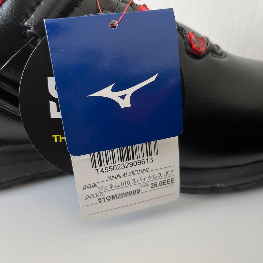 Mizuno BOAシステム ゴルフシューズ ブラック/レッド