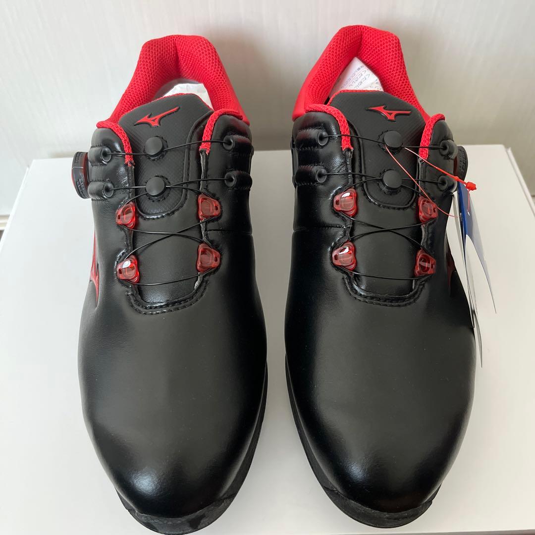 Mizuno BOAシステム ゴルフシューズ ブラック/レッド
