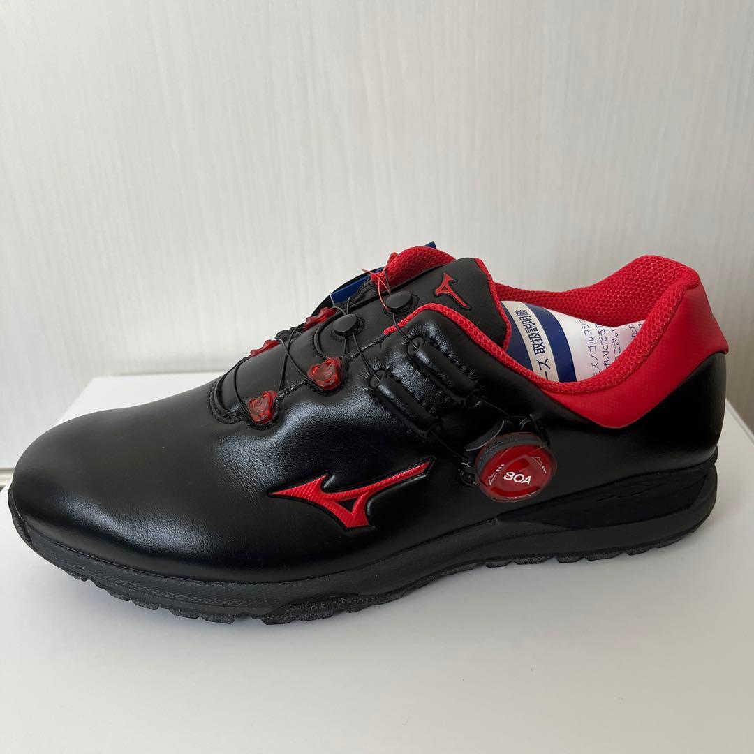 Mizuno BOAシステム ゴルフシューズ ブラック/レッド
