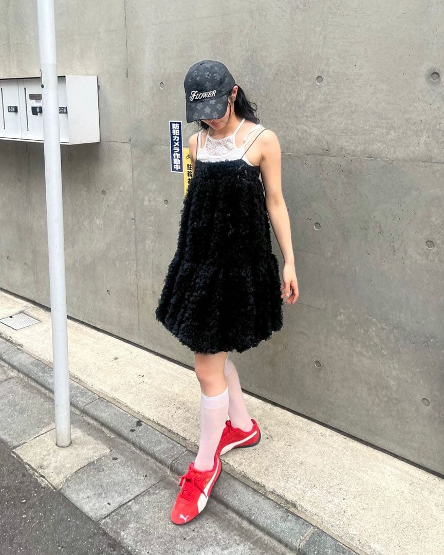 POPPY TULLE BALLOON TUNIC (BLACK) あざぎーにょ