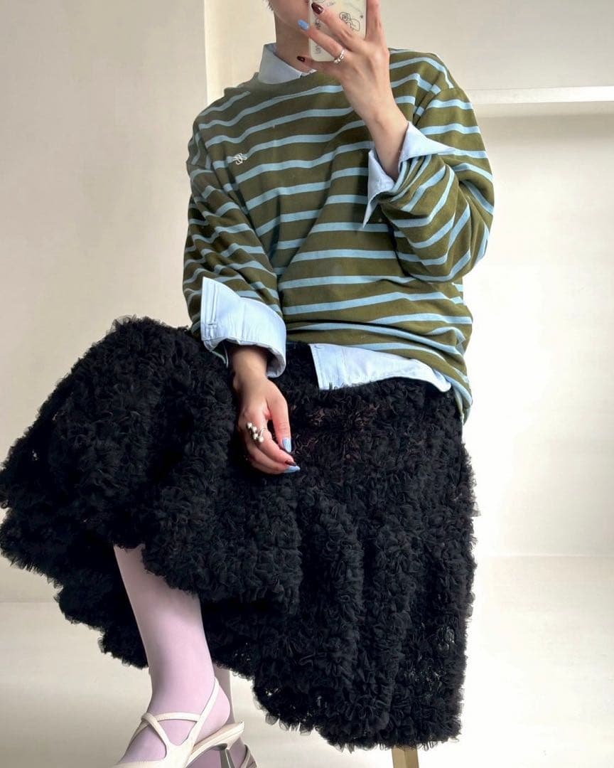 POPPY TULLE BALLOON TUNIC (BLACK) あざぎーにょ