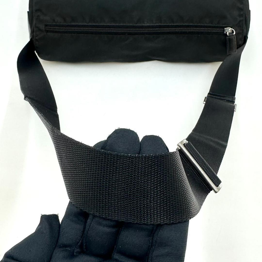 PRADA プラダ ダブルポケット ショルダーバッグ メッセンジャーバッグ 黒