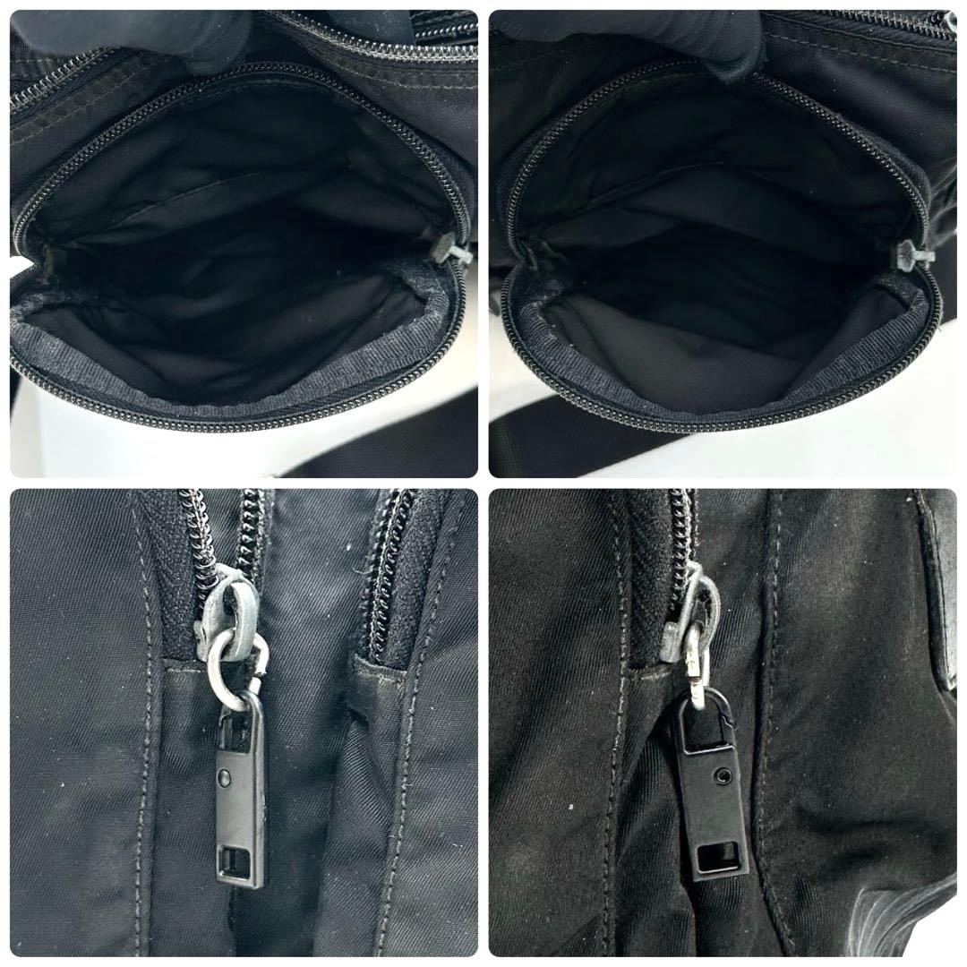 PRADA プラダ ダブルポケット ショルダーバッグ メッセンジャーバッグ 黒