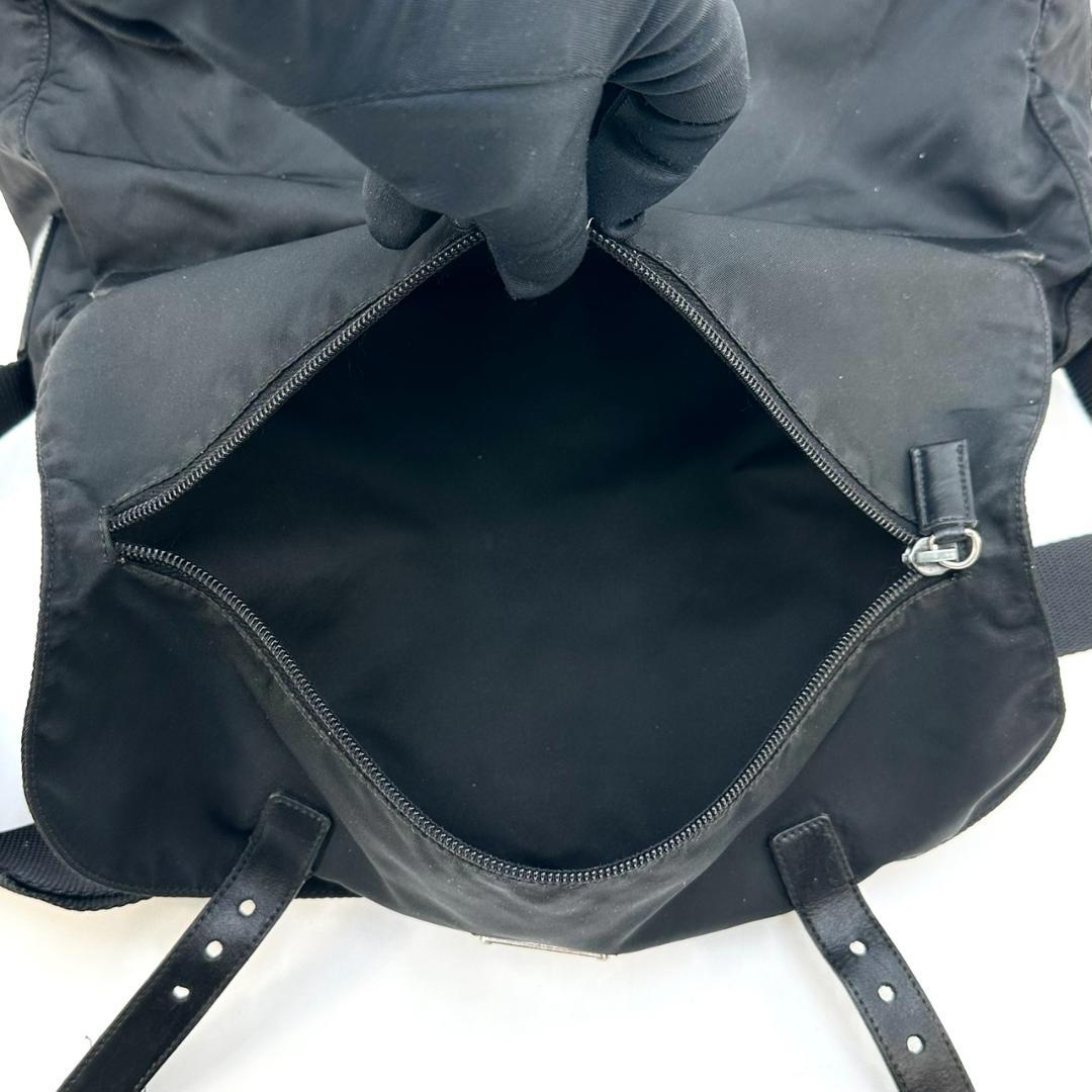 PRADA プラダ ダブルポケット ショルダーバッグ メッセンジャーバッグ 黒