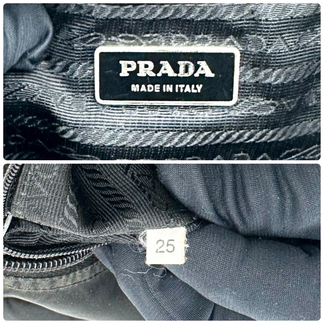 PRADA プラダ ダブルポケット ショルダーバッグ メッセンジャーバッグ 黒