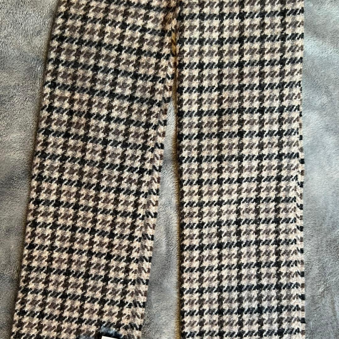 新品未使用　アミパリス　千鳥格子柄マフラー茶色