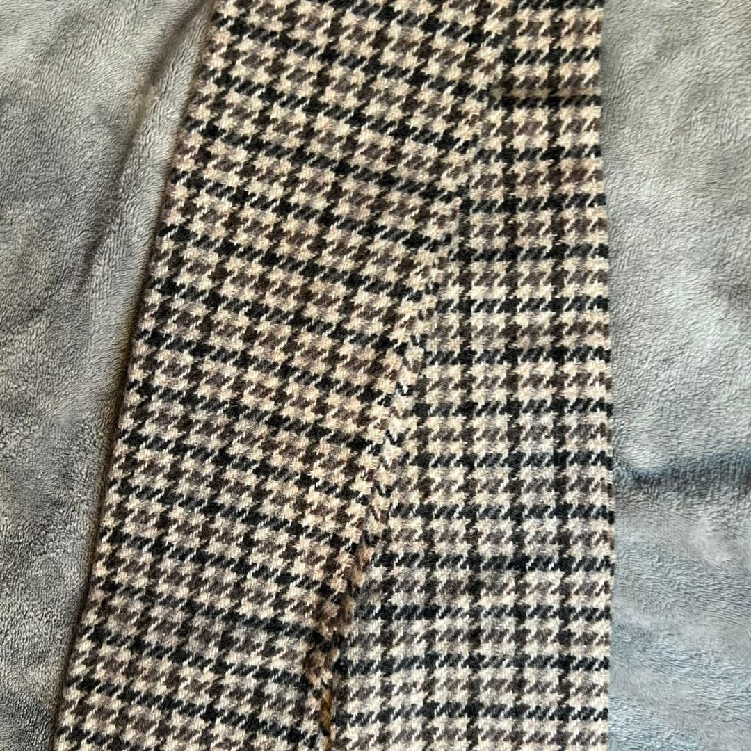 新品未使用　アミパリス　千鳥格子柄マフラー茶色