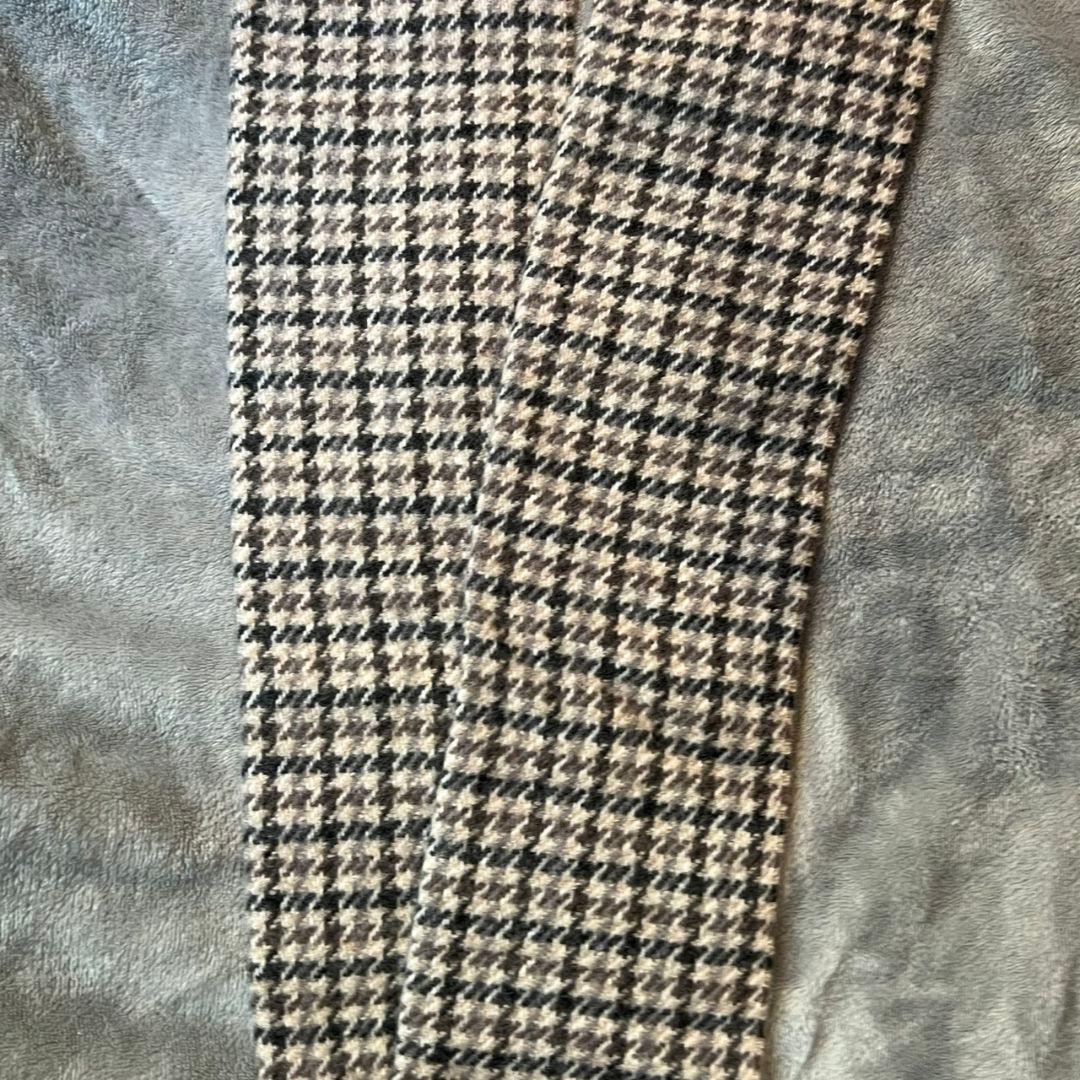 新品未使用　アミパリス　千鳥格子柄マフラー茶色