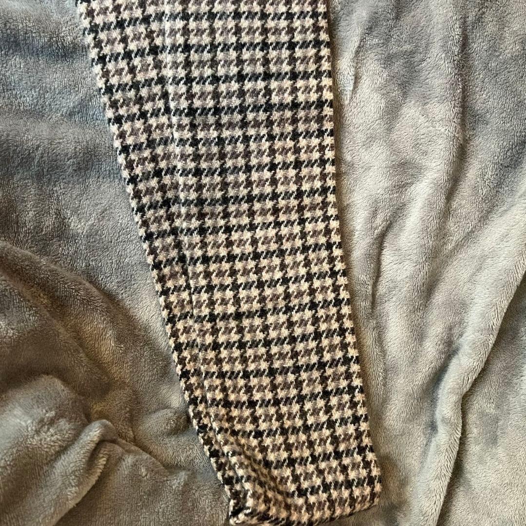 新品未使用　アミパリス　千鳥格子柄マフラー茶色