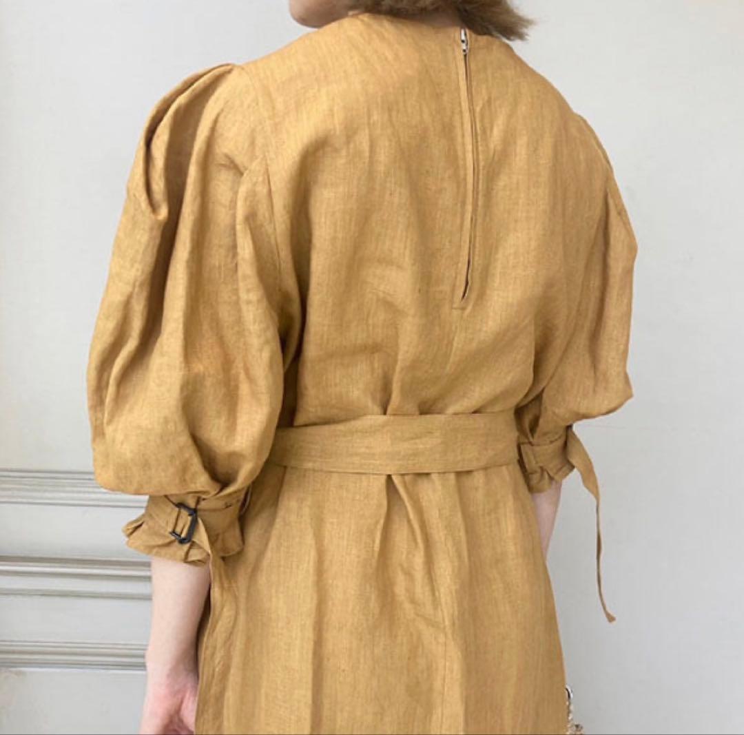 HYKE(ハイク) LINEN SHORT SLEEVE MAXI DRESS