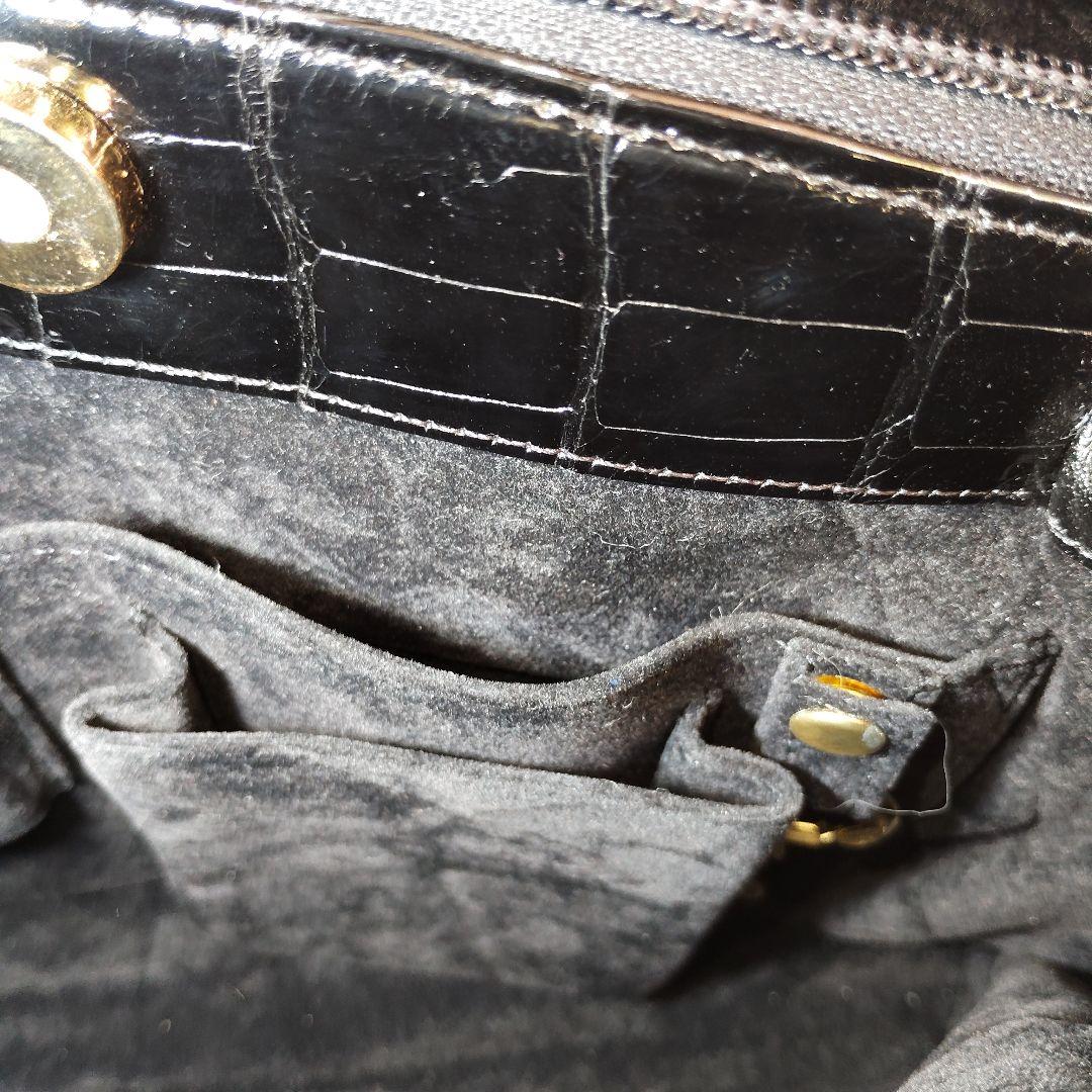 美品 JRA認定 日本製 シャイニング クロコダイル トートバック