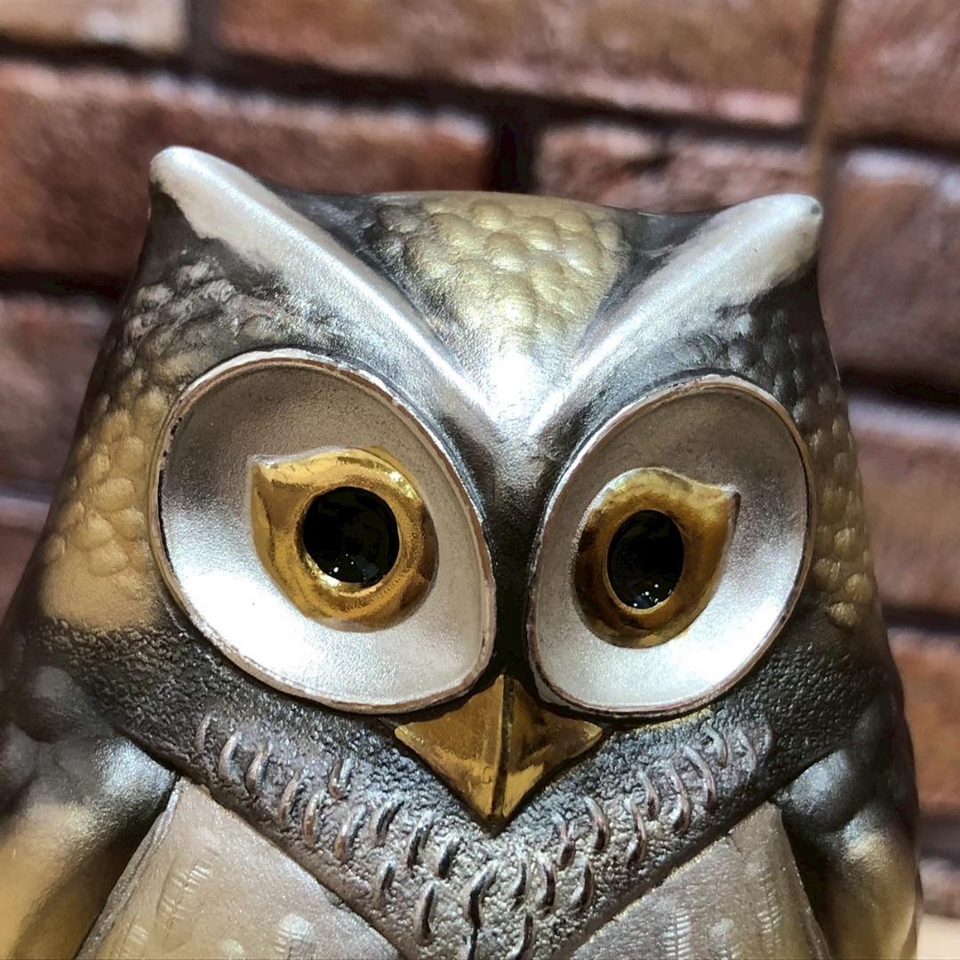 ♥武比古作 TAKEHIKO 純銀 ふくろう 置物 SILVER999 ケース付