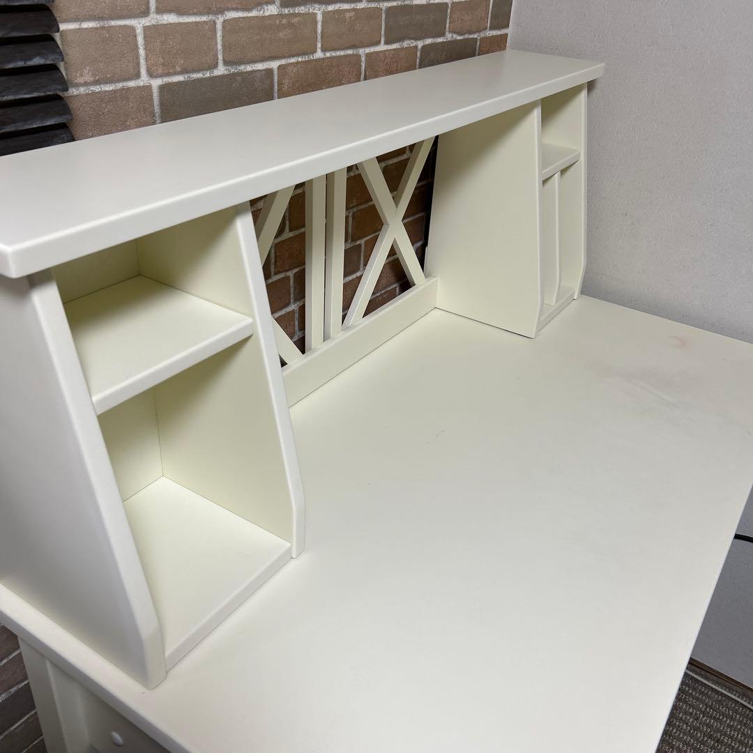 【専用】オフホワイトデスク オープンシェルフ付き
