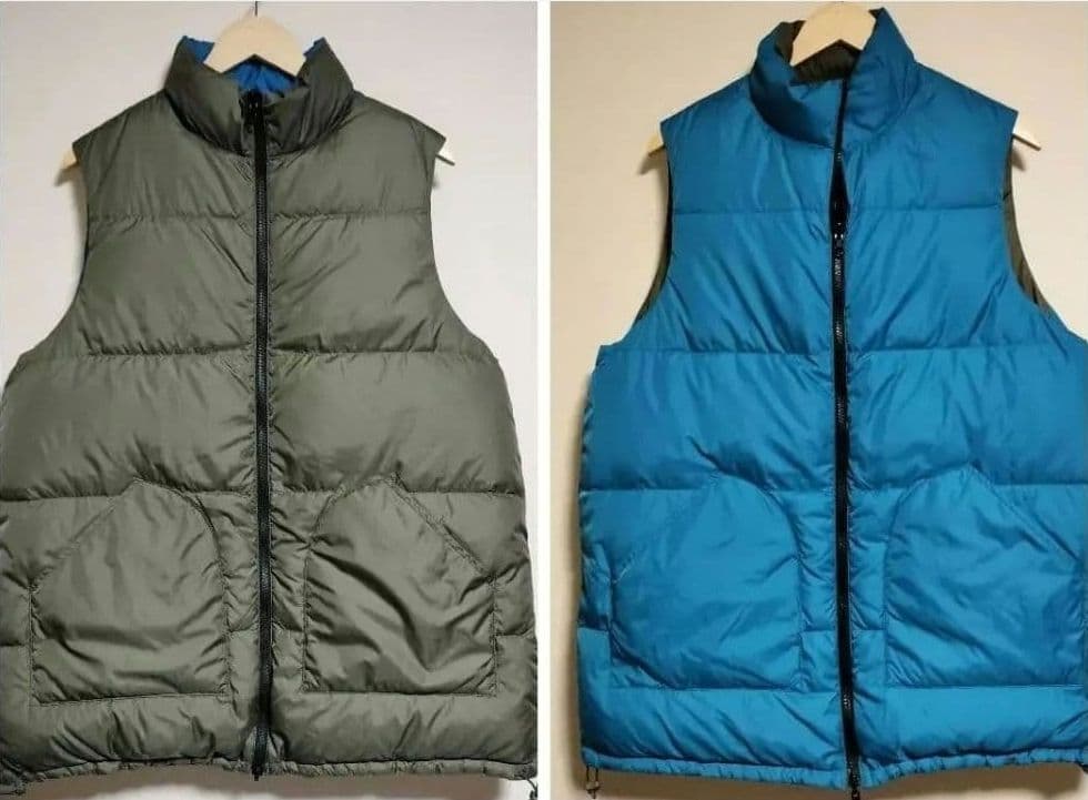 シェラデザイン　BEAMS別注　ダウンベスト　リバーシブル