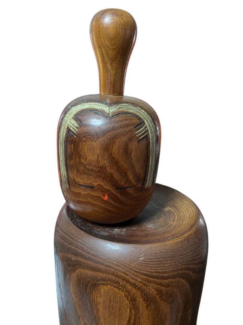 相田晴峰作「虫の声」限定ヴィンテージ創作こけし　すすき　全長46cm