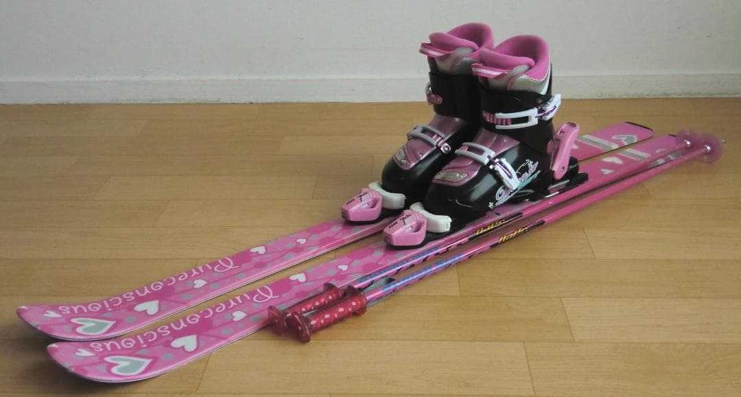 ■■送料無料■PURECONSCIOUS■子供用スキーセット■板130/靴23■