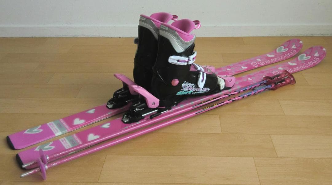 ■■送料無料■PURECONSCIOUS■子供用スキーセット■板130/靴23■