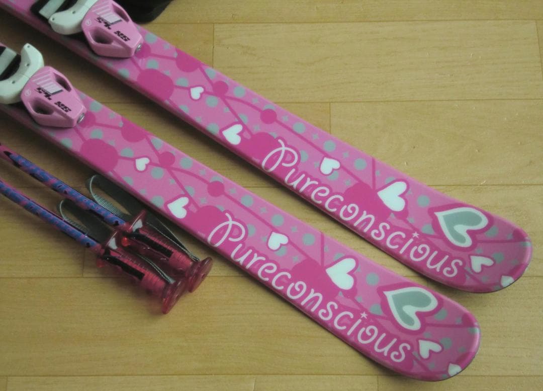 ■■送料無料■PURECONSCIOUS■子供用スキーセット■板130/靴23■