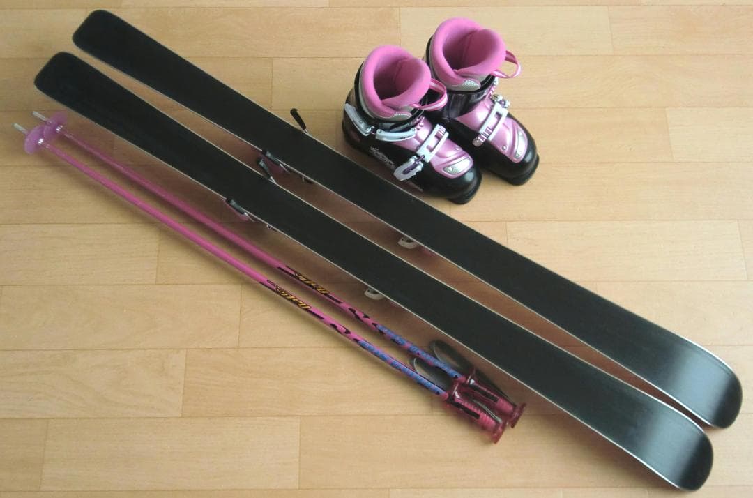 ■■送料無料■PURECONSCIOUS■子供用スキーセット■板130/靴23■