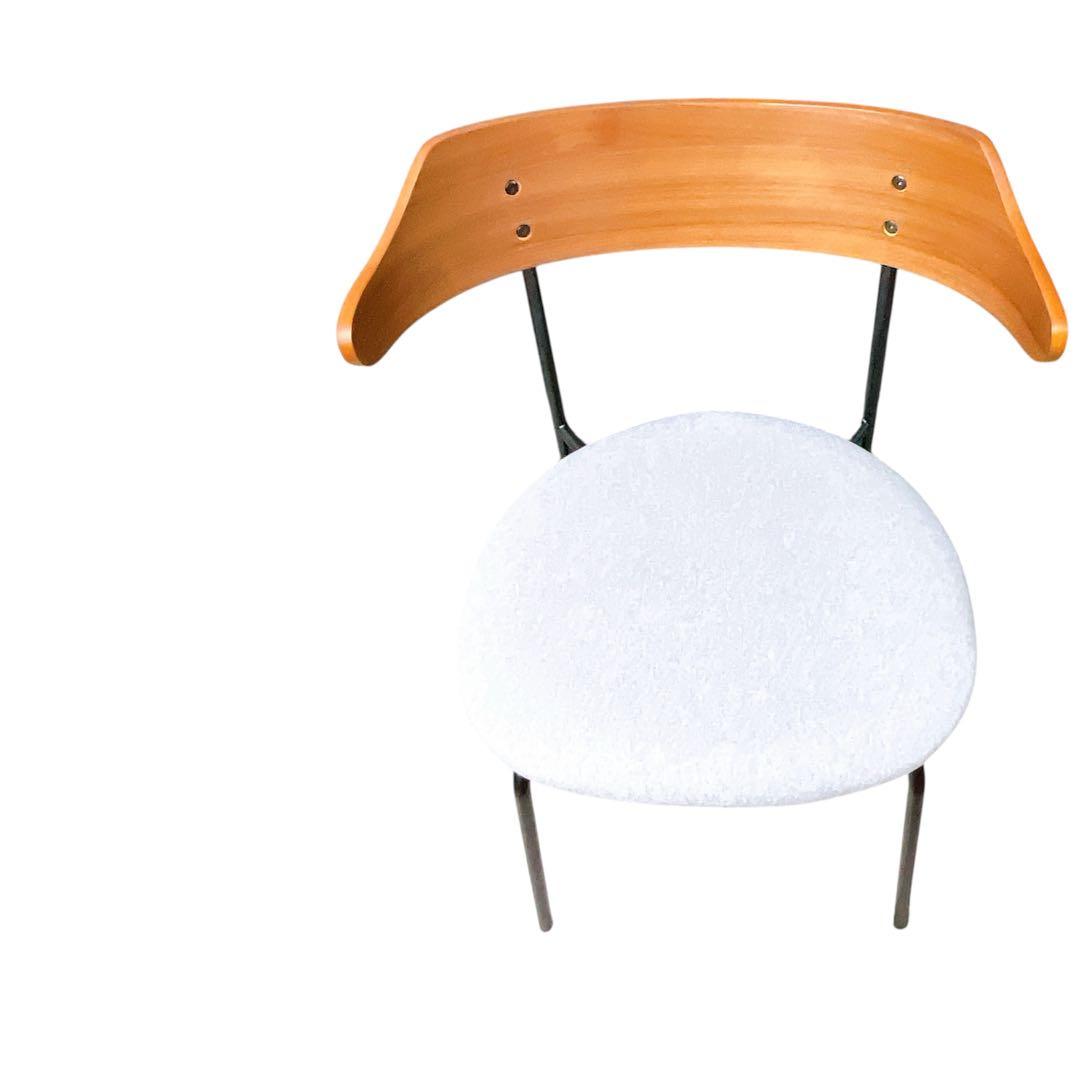 関家具　カペルⅢダイニングチェア座面ライトグレー　ウォルナット　2脚セット