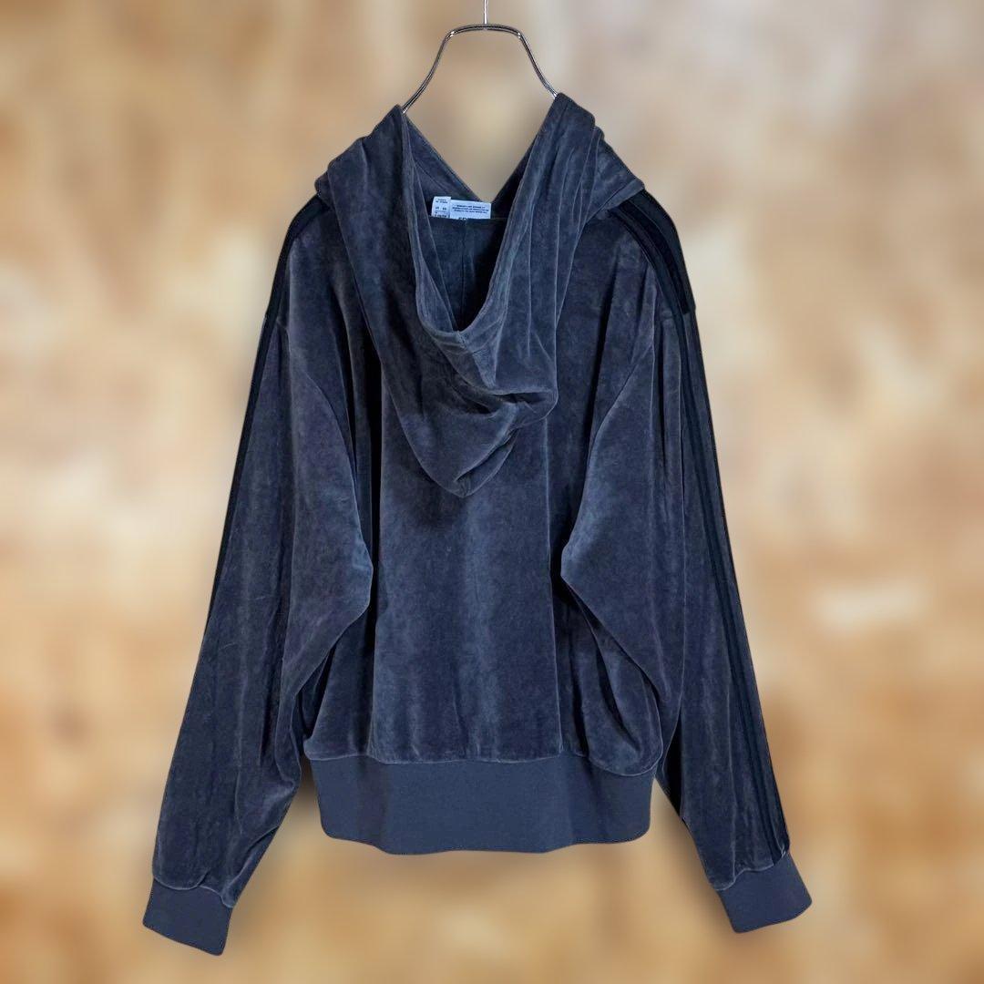 アディダス adidas ベロアトラックジャケット パーカー XLバイカラー