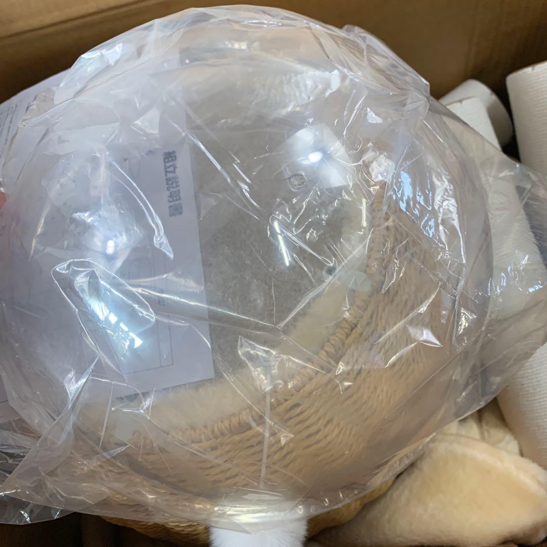 PETTIFUL キャットタワー 木製に生地張り 大型 据え置き 大型猫