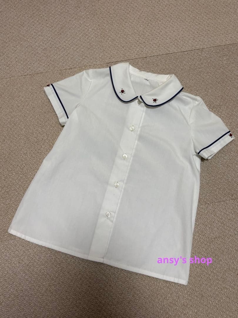 七里久美子　バラ刺繍　ジャンパースカート　ブラウスセット