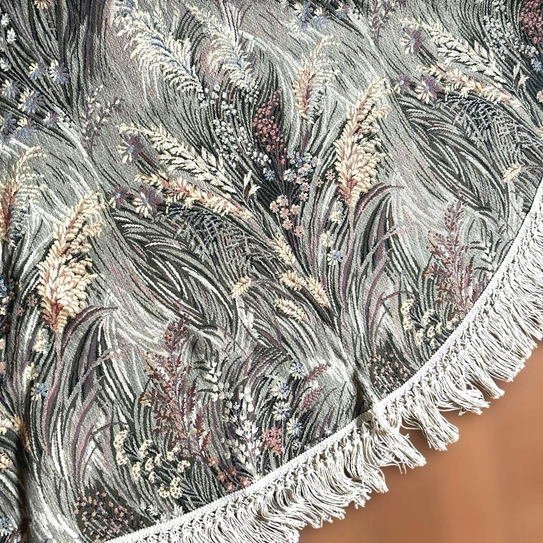 旧西ドイツ製　ゴブラン織円形テーブルクロス 150cm 70’sヴィンテージ