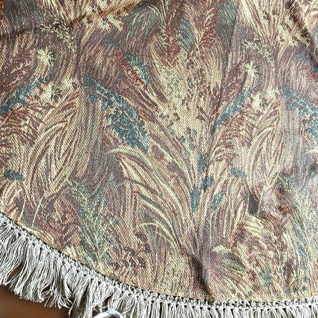 旧西ドイツ製　ゴブラン織円形テーブルクロス 150cm 70’sヴィンテージ