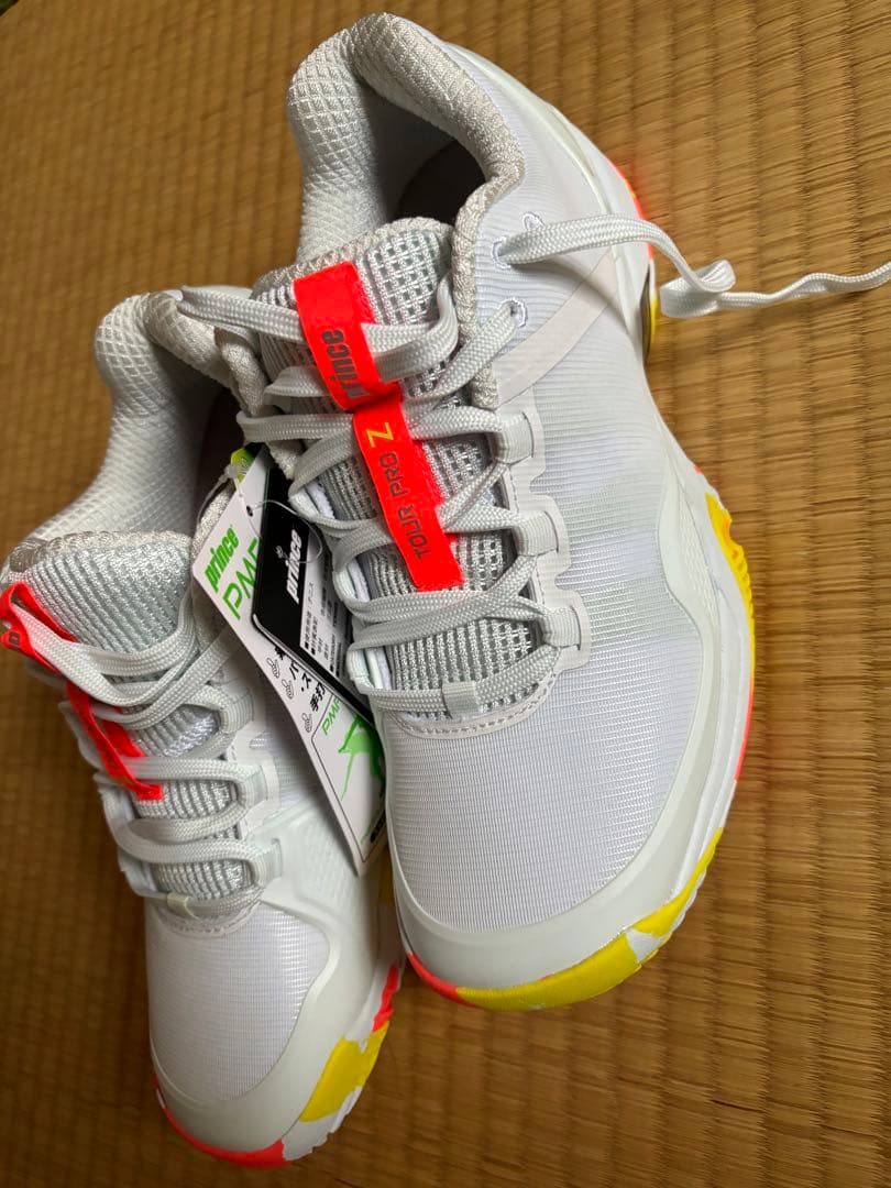 値下げ【新品未使用】prince テニスシューズ 26.0 ホワイト/イエロー