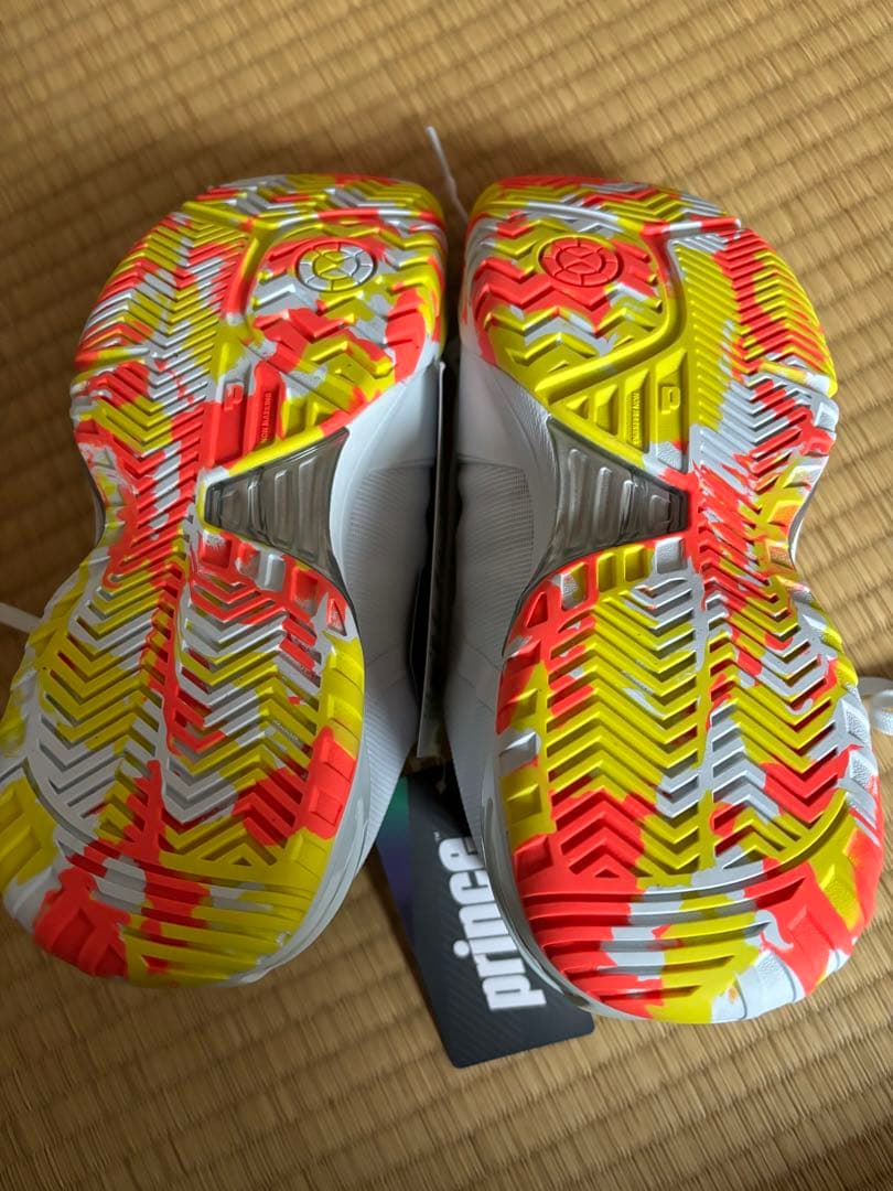 値下げ【新品未使用】prince テニスシューズ 26.0 ホワイト/イエロー