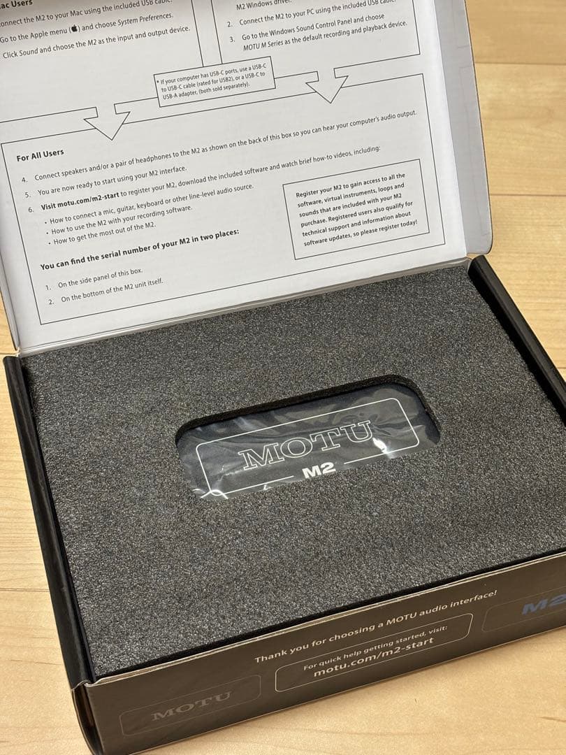 MOTU M2 2in 2out USBオーディオインターフェース