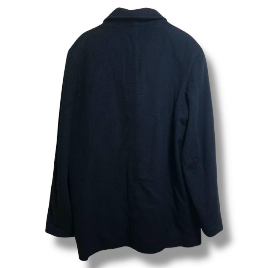 agnès b. ブラック ウールコート　カシミア混