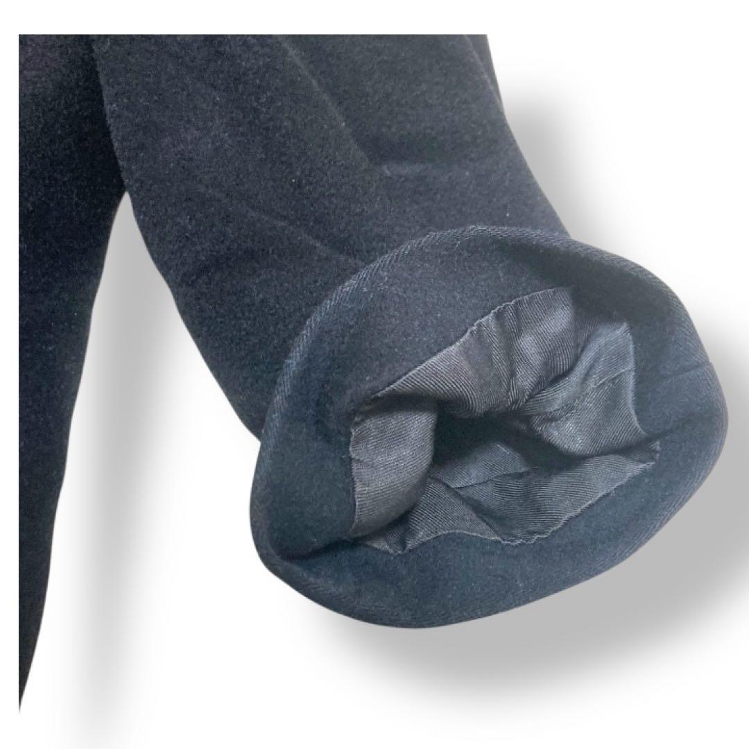 agnès b. ブラック ウールコート　カシミア混