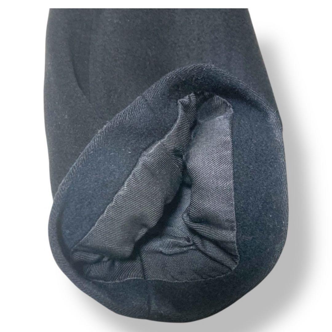 agnès b. ブラック ウールコート　カシミア混