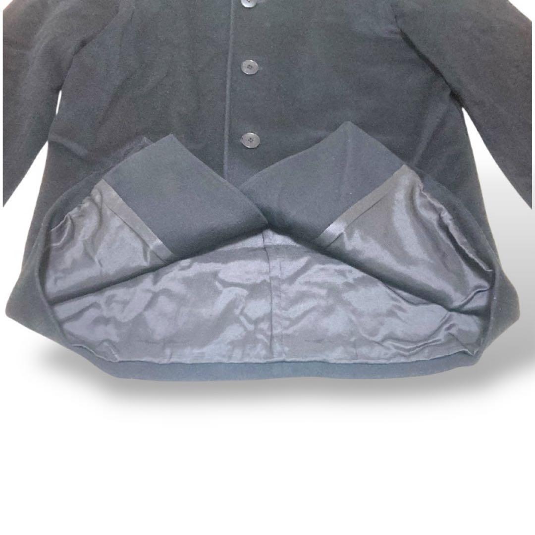 agnès b. ブラック ウールコート　カシミア混