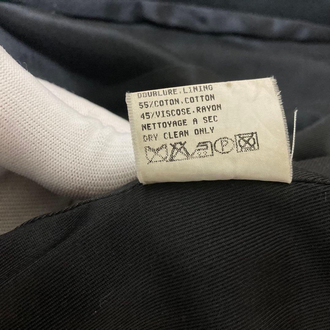 agnès b. ブラック ウールコート　カシミア混