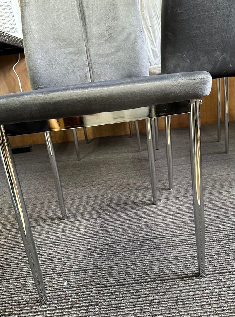 期間限定 ダイニングチェア 4脚セット グレー 数量限定 送料込み 高評価