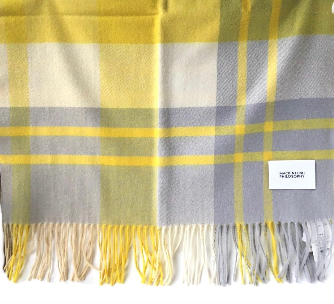【新品】マッキントッシュフィロソフィー✨カシミヤ 大判 ストール チェック 60