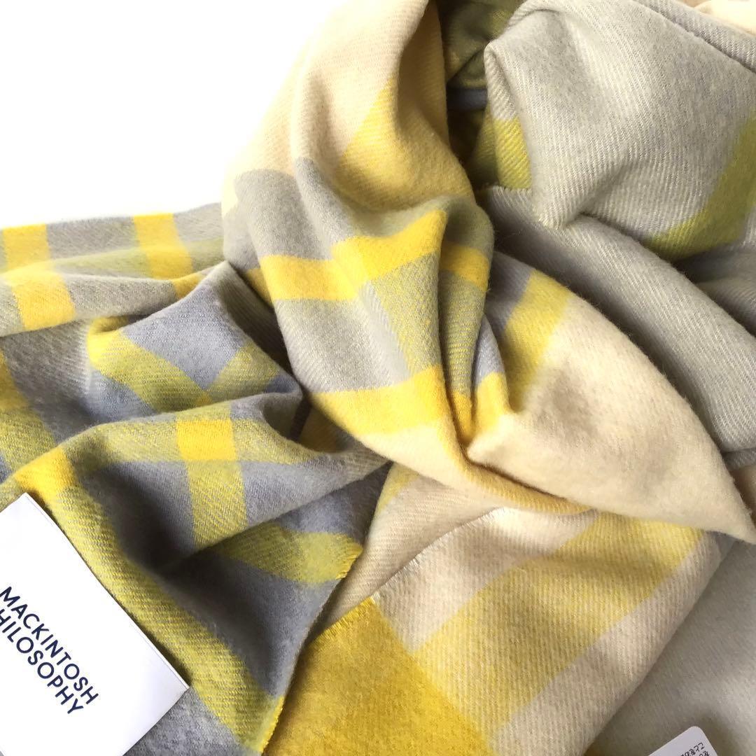 【新品】マッキントッシュフィロソフィー✨カシミヤ 大判 ストール チェック 60