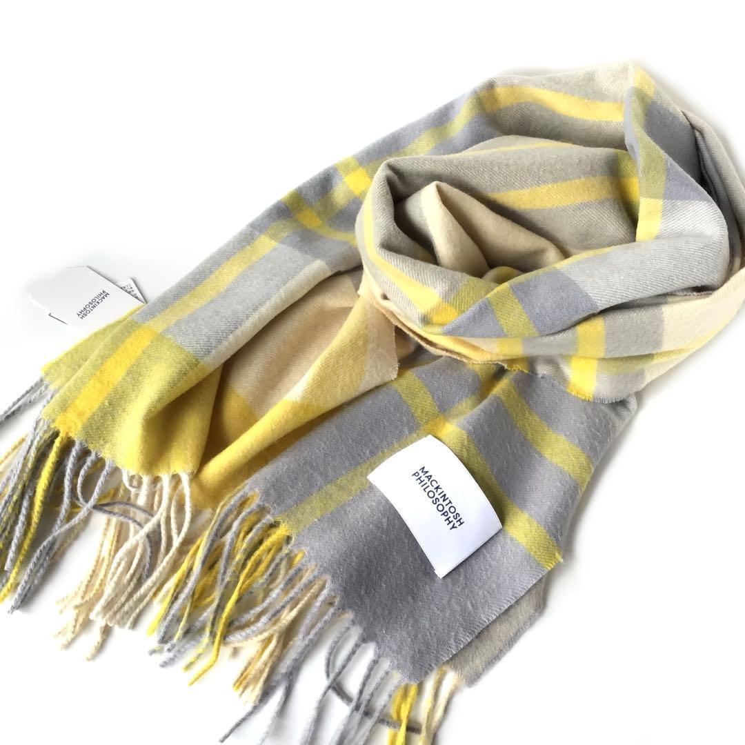【新品】マッキントッシュフィロソフィー✨カシミヤ 大判 ストール チェック 60