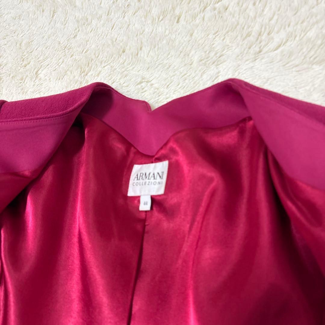 すずノーカラーペプラムジャケット　44 ピンク